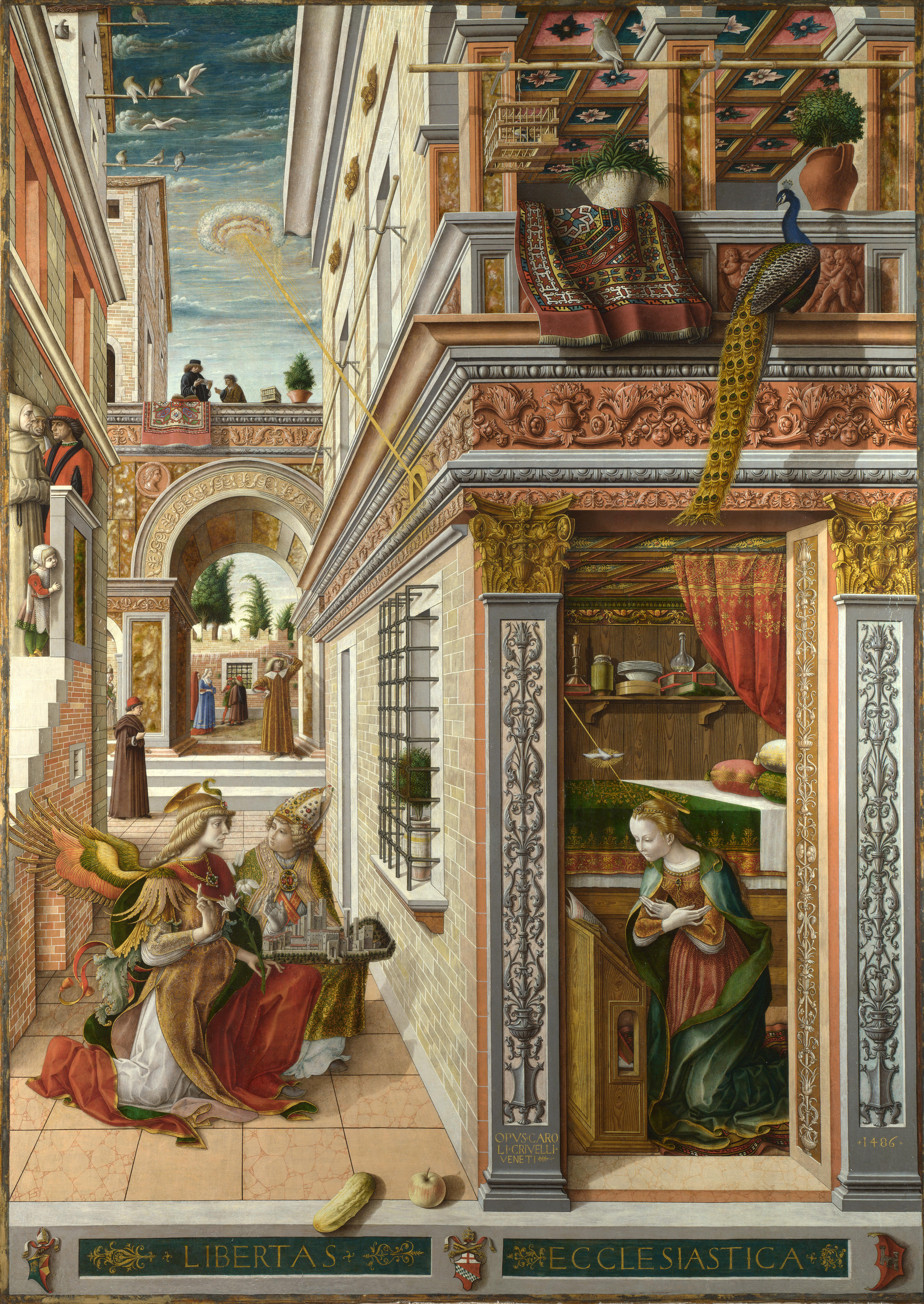 The Annunciation with Saint Emidius - Carlo Crivelli